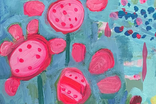 Photo of a painting by Australian artist Claire Phillips titled Ice Cream Days 1